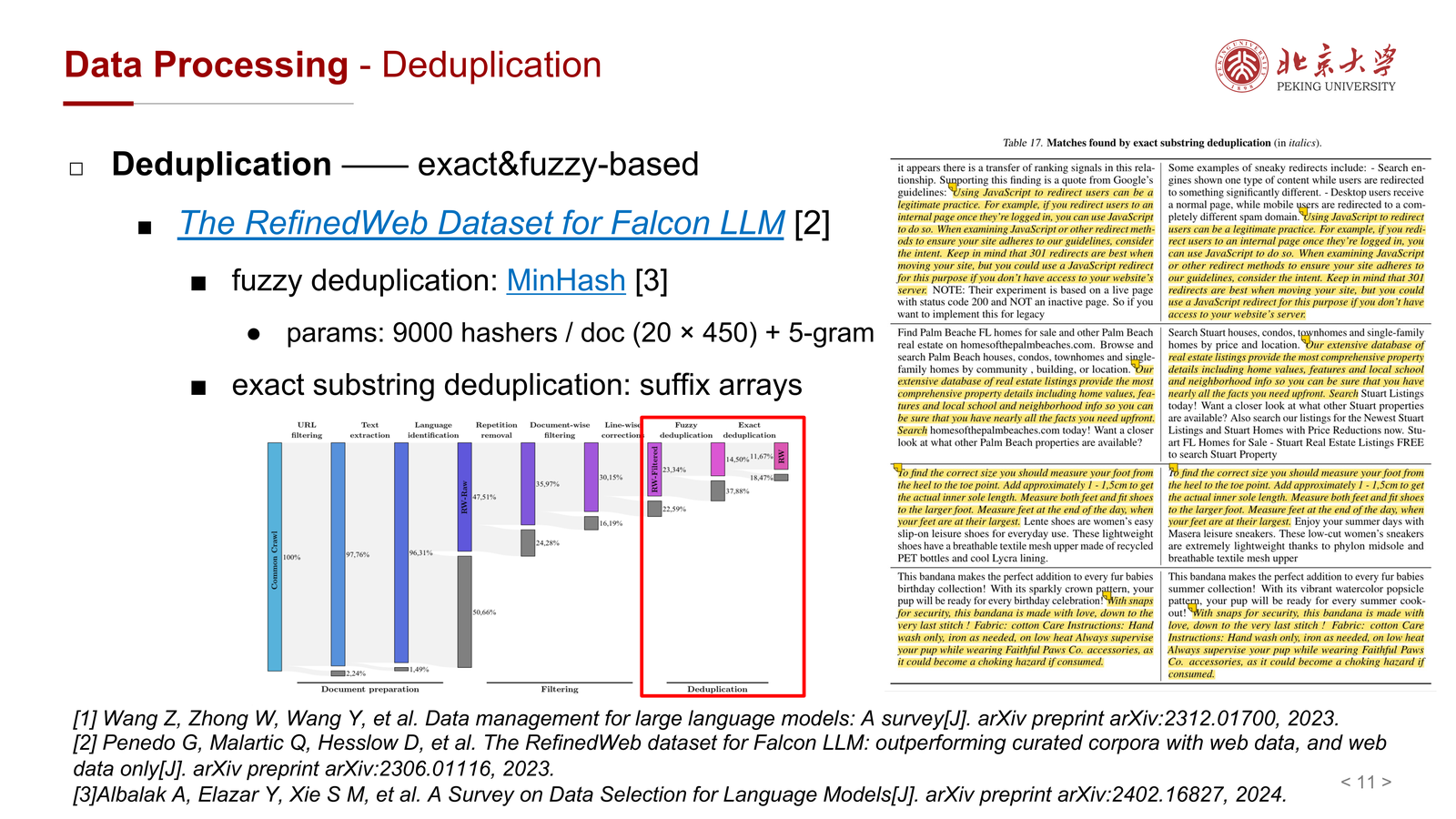 Exact / Fuzzy deduplication